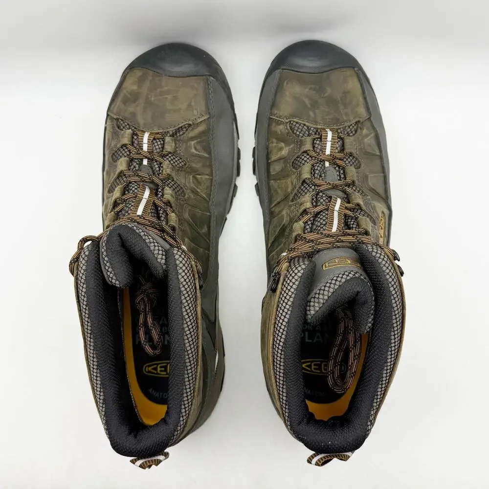 Keen Mens Targhee lll Mid Hiking Boot US 14 EU 47.5 Brown Leather WP EUC